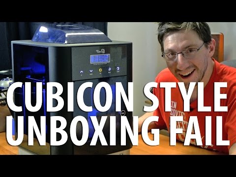 Cubicon Style 3D Printer Unboxing Fail