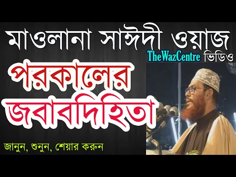 পরকালের জবাবদিহিতা। Mawlana Delwar Hossain Saidi Waz.। বাংলা ওয়াজ