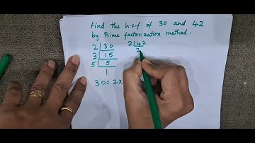 Find the hcf of 30 and 42 by Prime Factorization method