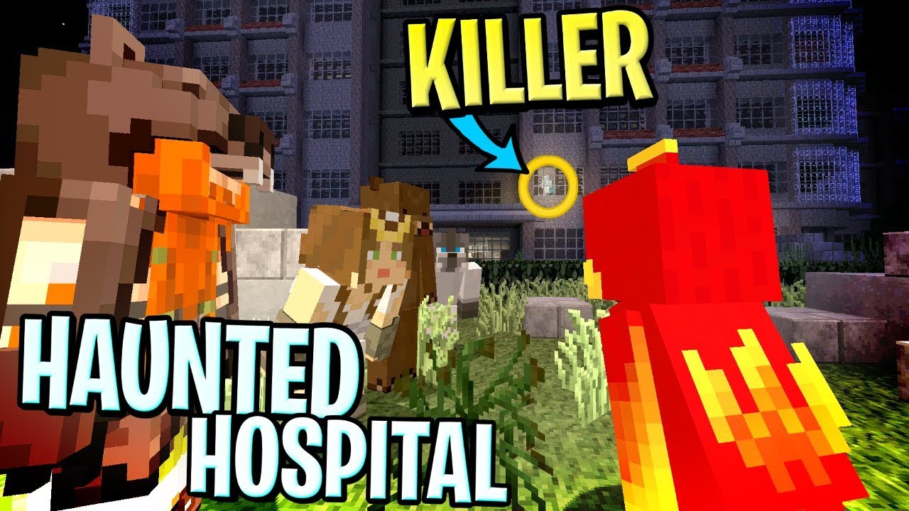 SPENDING A NIGHT IN A HAUNTED HOSPITAL AND WE GOT CHASED OUT !! : Minecraft Soul Snatchers