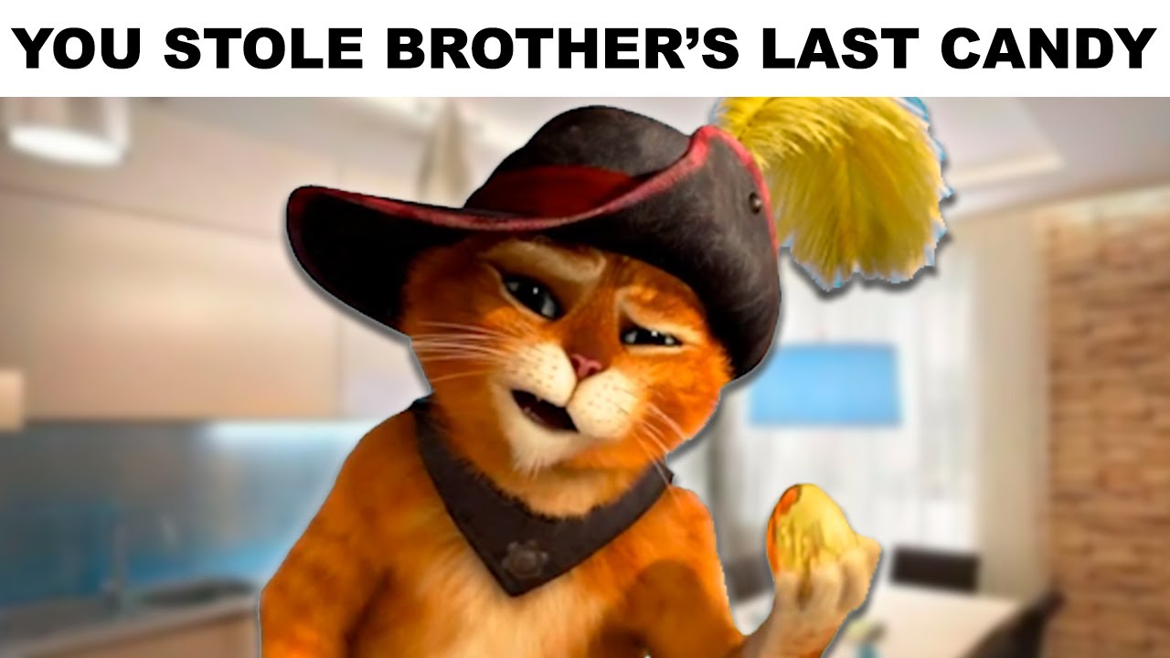 Puss in boots memes pov you stole brother s last candy youtube