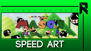 Super Mario Speed Art of Twitter Header: Mason Lethal Gaming