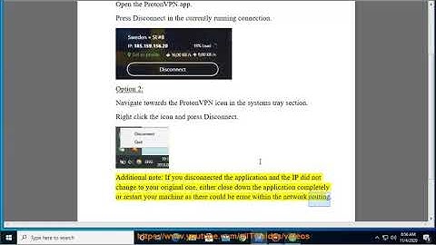 Disconnect device/computer from ProtonVPN