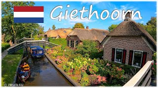 🇳🇱 Giethoorn Netherlands Walking Tour 🏙 4K Walk ☀️ 🇳🇱 (Sunny Day)