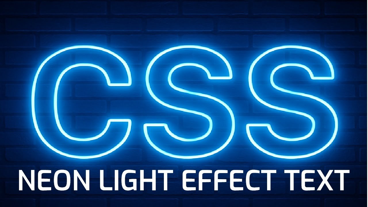 Neon Light Effect Text in CSS