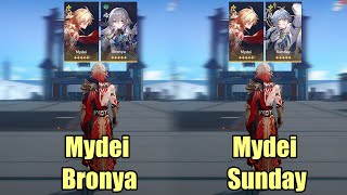 How Much Does Sunday Vs Bronya Buff Mydei ? Hsr