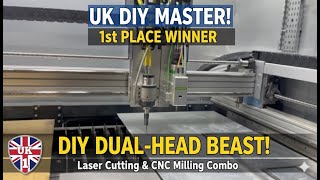1st Place Winner | Dual-Head DIY Fiber Laser Machine (Cutting + Drilling)