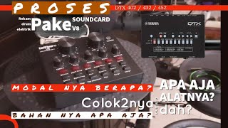 Tutorial Cara merekam drum elektrik pake soundcard v8