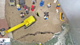 Tsunami Destroys City and Creates Deep Sinkhole