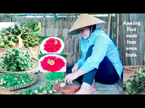 Recipe for making delicious dishes from areca fruit l Asian food. - YouTube
