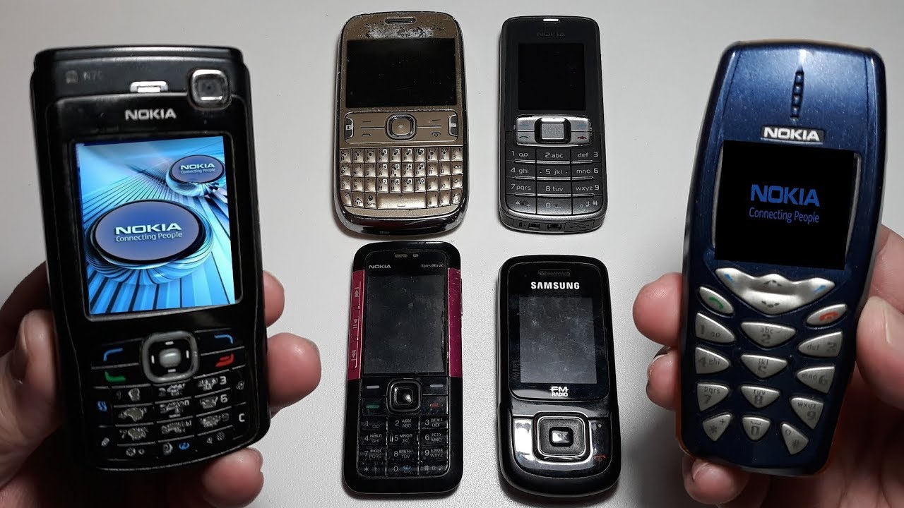 Шесть крутых Nokia ретро телефоны легенды из Германии, Nokia N70, Nokia 3510i, Nokia 3109c, 302