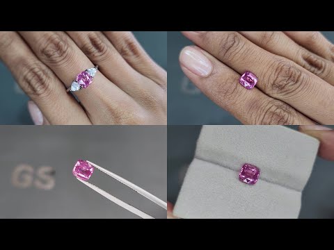 Spinel Mahenge cushion cut 1.00 carats, Tanzania Video  № 1