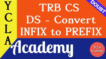 TRB CS DS Infix to Prefix | TRB CS Coaching | YCLA Academy