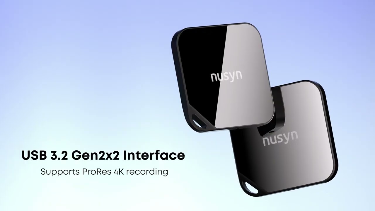 Nusyn 1TB Magnetic Portable SSD - Up to 2000MB/s, USB-C, USB 3.2