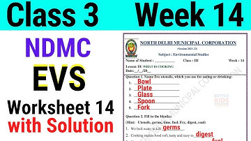 NDMC Class 3 EVS Week 14 Worksheet 14 (1/9/21) || worksheet 14 Class 3rd evs week 14 solution