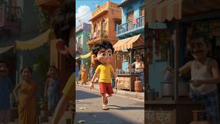 छोटू की गली में खतरनाक दौड़! 😱🔥 | Funny 3D AI Animation #Shorts