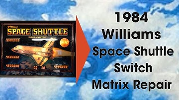 1984 Williams Pinball Space Shuttle Switch Matrix Repair System 9 #Williams #Spaceshuttle #System9
