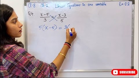 Class 8 Maths | Ex.2.2 Q-4 Solution | Chapter 2 Linear Equations in One Variable | New NCERT 2025