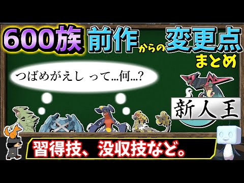 遂に剣盾に揃った 600族 前作usumからの変更点をまとめてみました ポケモン剣盾 ゆっくり解説 Youtube