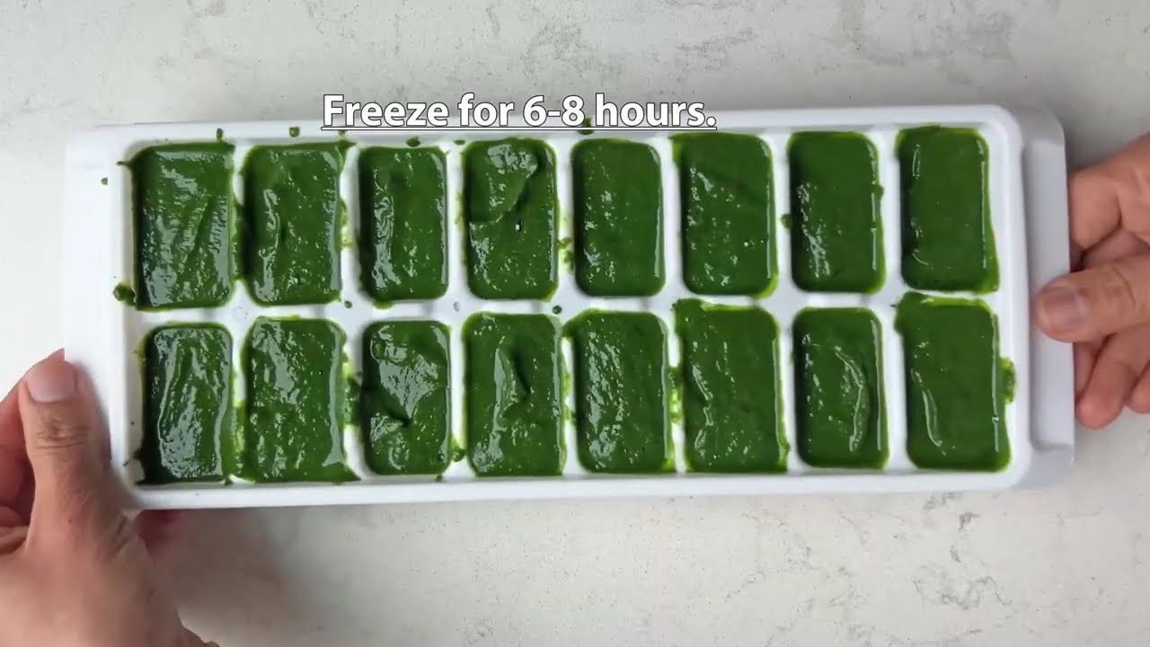 Freeze Spinach in Bulk - Always have Spinach Puree Ready for Cooking - (Palak Puree Cubes)