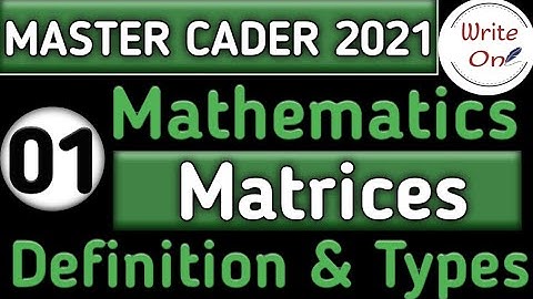 Matrices and Determinants  for Math Master Cadre |Chapter -01 | Master Cadre Punjab | Deeply Explain
