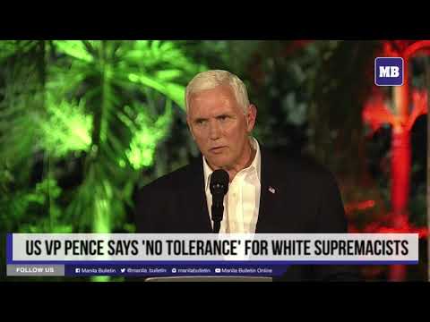 US VP Pence says 'no tolerance' for white supremacists