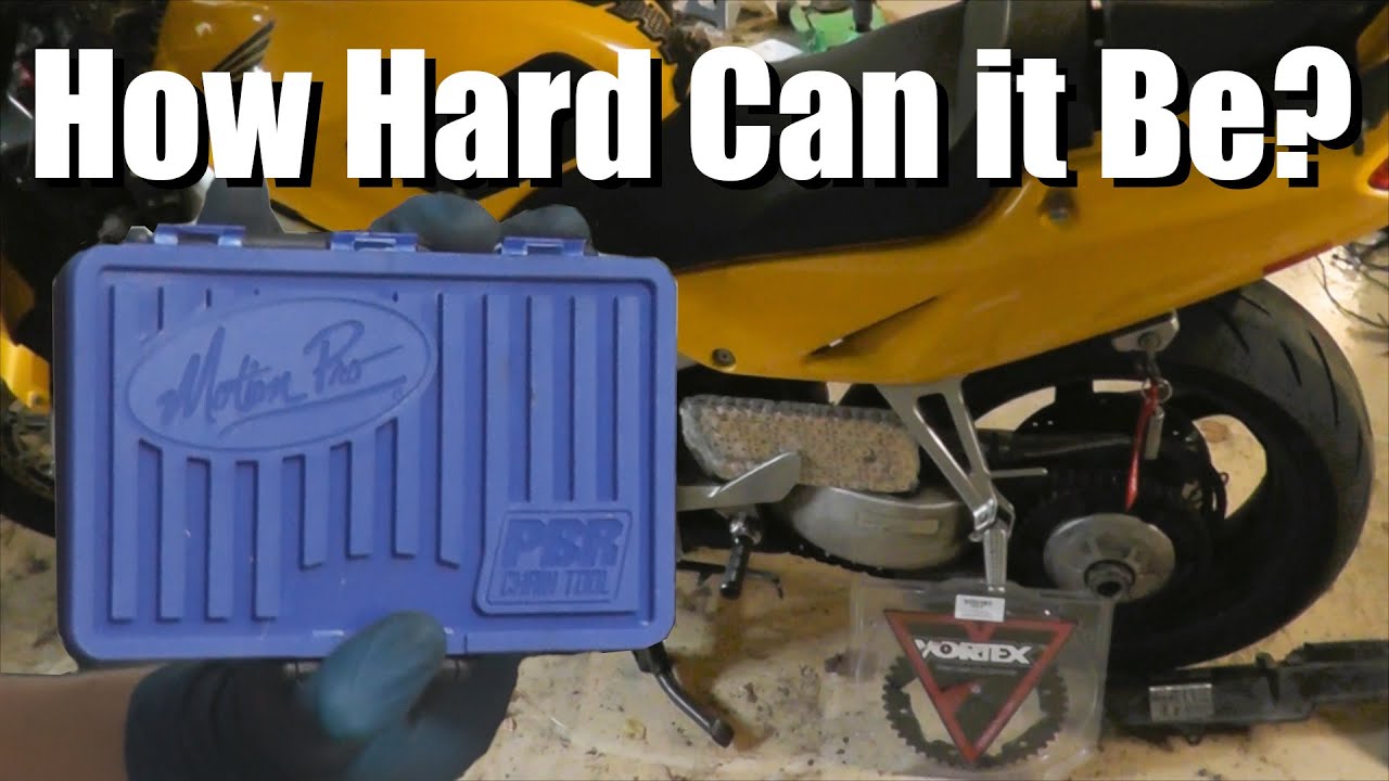 My First Chain and Sprocket w/ Motion Pro Tool - VFR800Fi