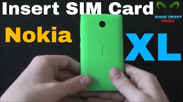 Nokia XL Insert The SIM Card