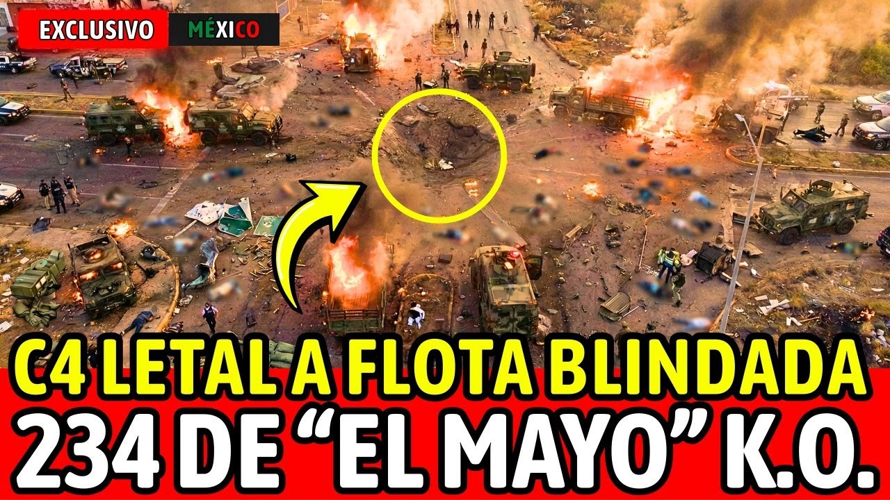 💥MURCIÉLAGOS DETONAN con C4 la FLOTA BLINDADA de "EL MAYO" en CULIACÁN: 234 NARCOS ABATIDOS
