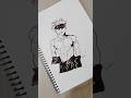 Drawing gojo satoru 😱||#shorts #art #gojosatoru #sketching #shortsfeed #animesketch