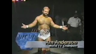 TV Title   Arn Anderson vs Lou Perez   Saturday Night Aug 11th, 1990