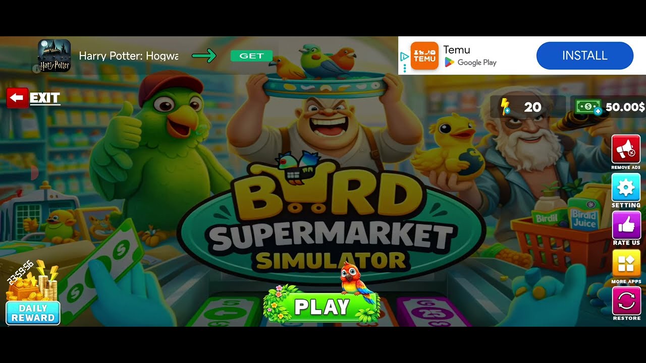 Am bird supermarket scam game, new mobile game 2026, FHD 1080p gameplay, no commentary