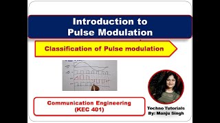 Unit 3 L1 Introduction To Pulse Modulation Pulse Modulation Introduction Communication System