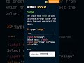 ,input type="range" ##coding #fullstack #html #viralreels #viralshort #viralvideo