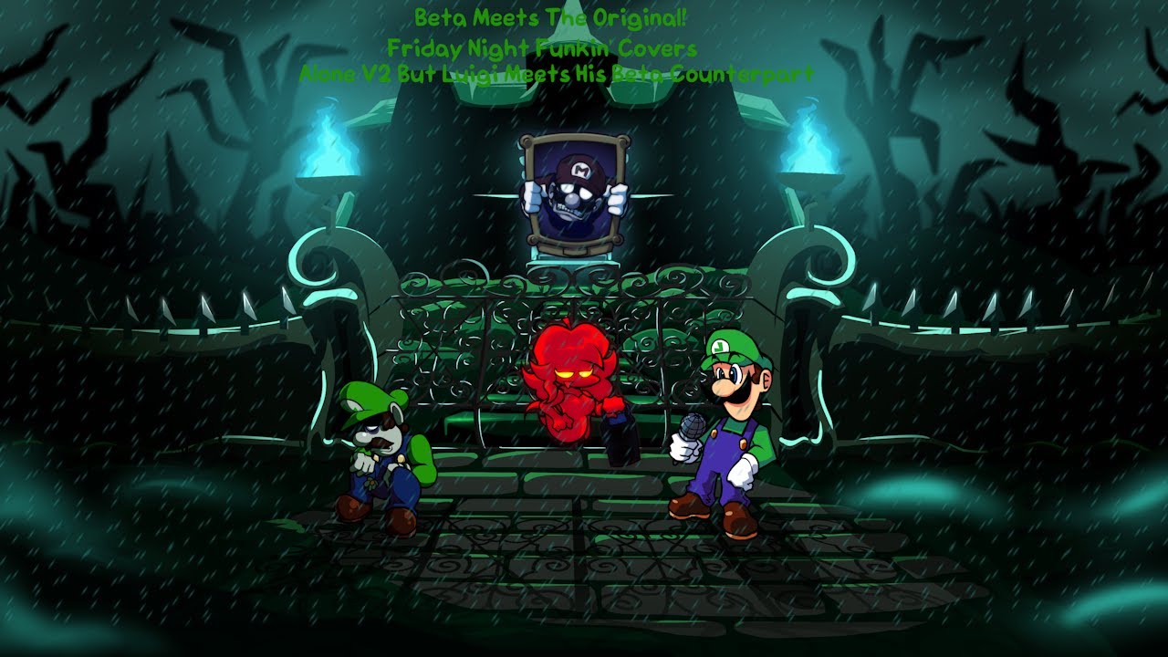 Beta Meets The Original! Friday Night Funkin' Covers: Alone V2 But Luigi Meets His Beta Counterpart