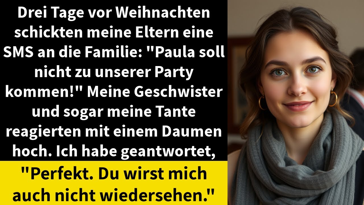 Drei Tage vor Weihnachten schickten meine Eltern eine SMS an die Familie: