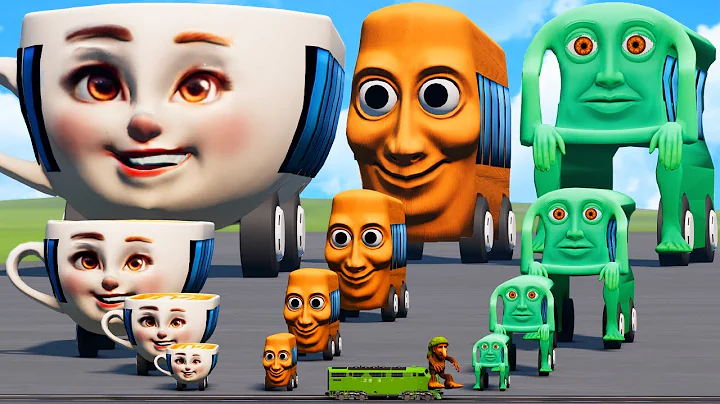 Big & Small Tung Tung Sahur Bus vs Ballerina Cappuccina Bus vs Karkerkar Kurkur Bus | BeamNG.Drive