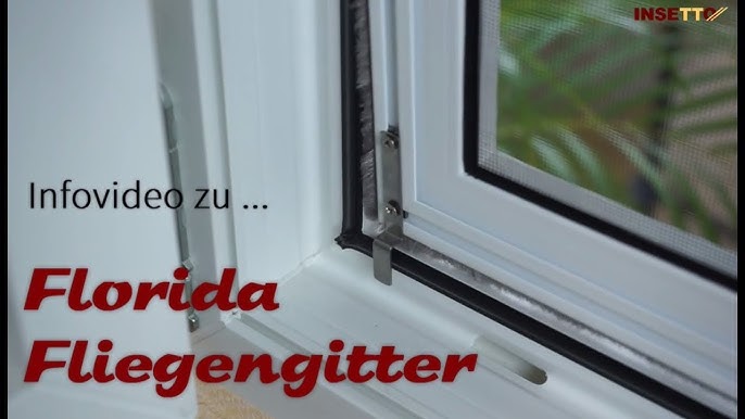 Fliegengitter für Fenster von innen einhängen (fix & fertig) - Florida 