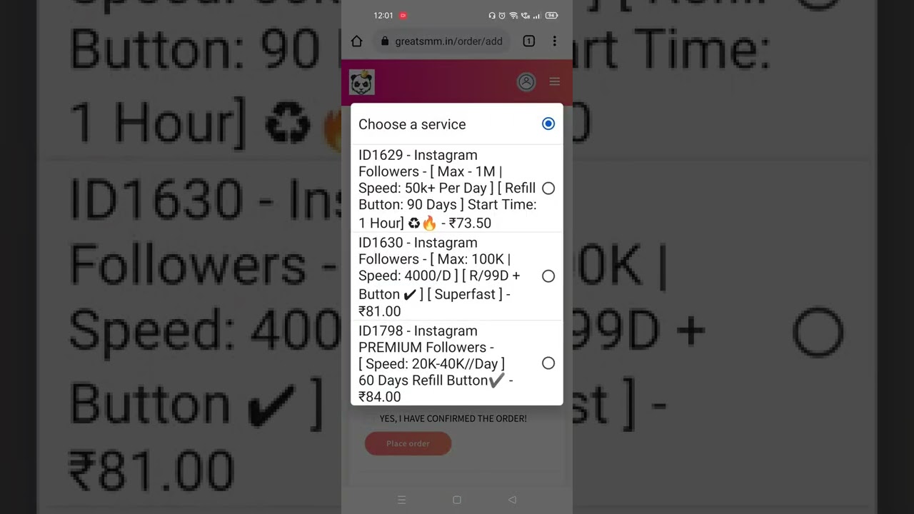 Greatsmm.in Best Instagram Service Provider In India Live Proof