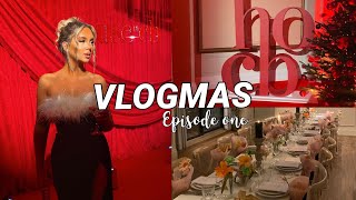VLOGMAS EPISODE ONE| CHRISTMAS IN LONDON! HOUSE OF CB PARTY,  TESTING HEATLESS CURLS, CITY EVENTS🤍