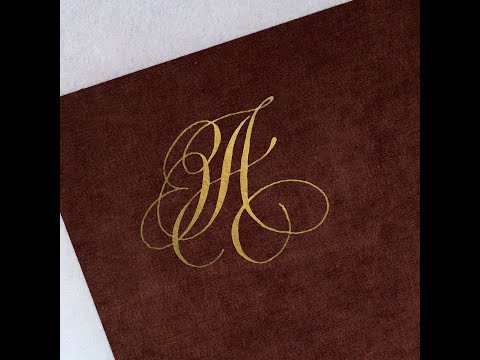 Letter A in calligraphy| copperplate calligraphy
