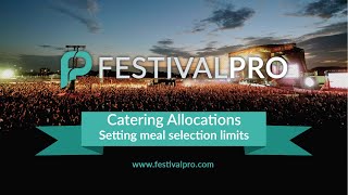 Festival Pro : Catering Allocations