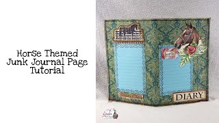 Horse Themed Junk Journal Page Tutorial
