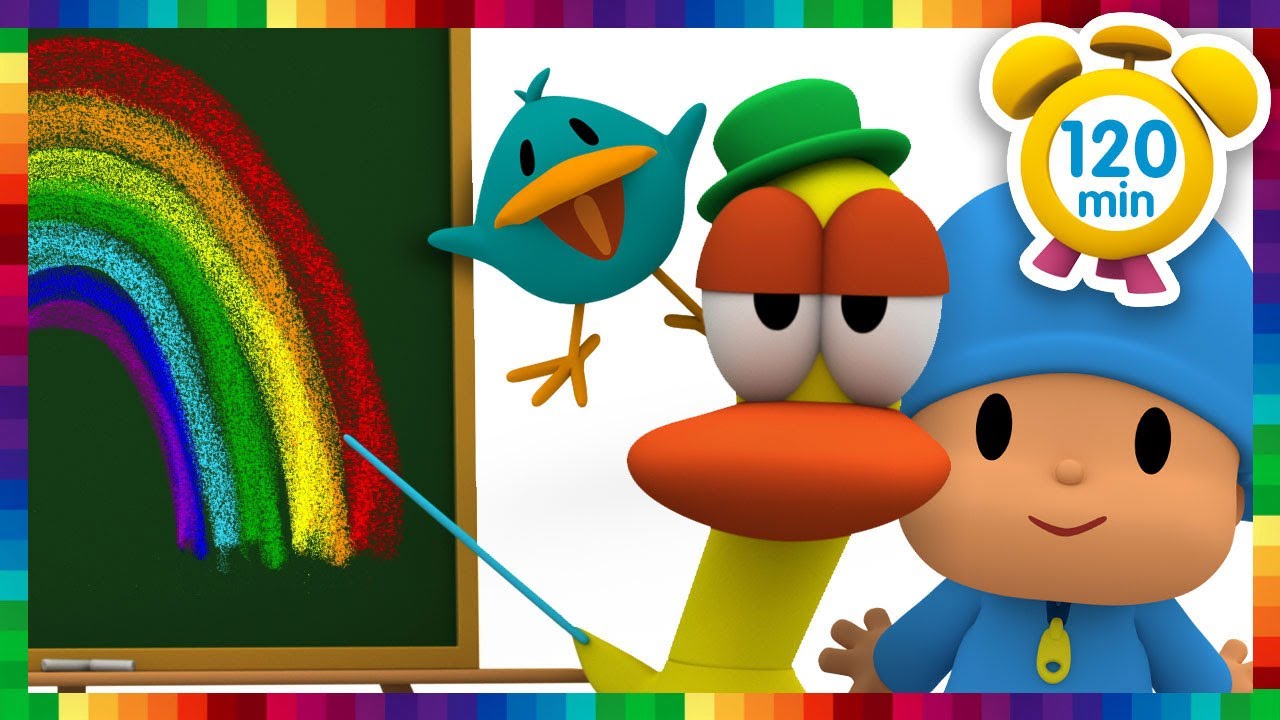 🎨 POCOYO em PORTUGUÊS do BRASIL - Vamos aprender as cores [121 min]  DESENHOS ANIMADOS para crianças 