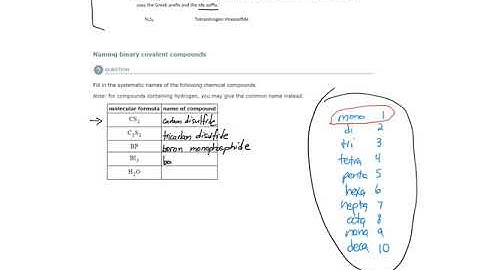 ALEKS - Naming binary covalent compounds - Example 2