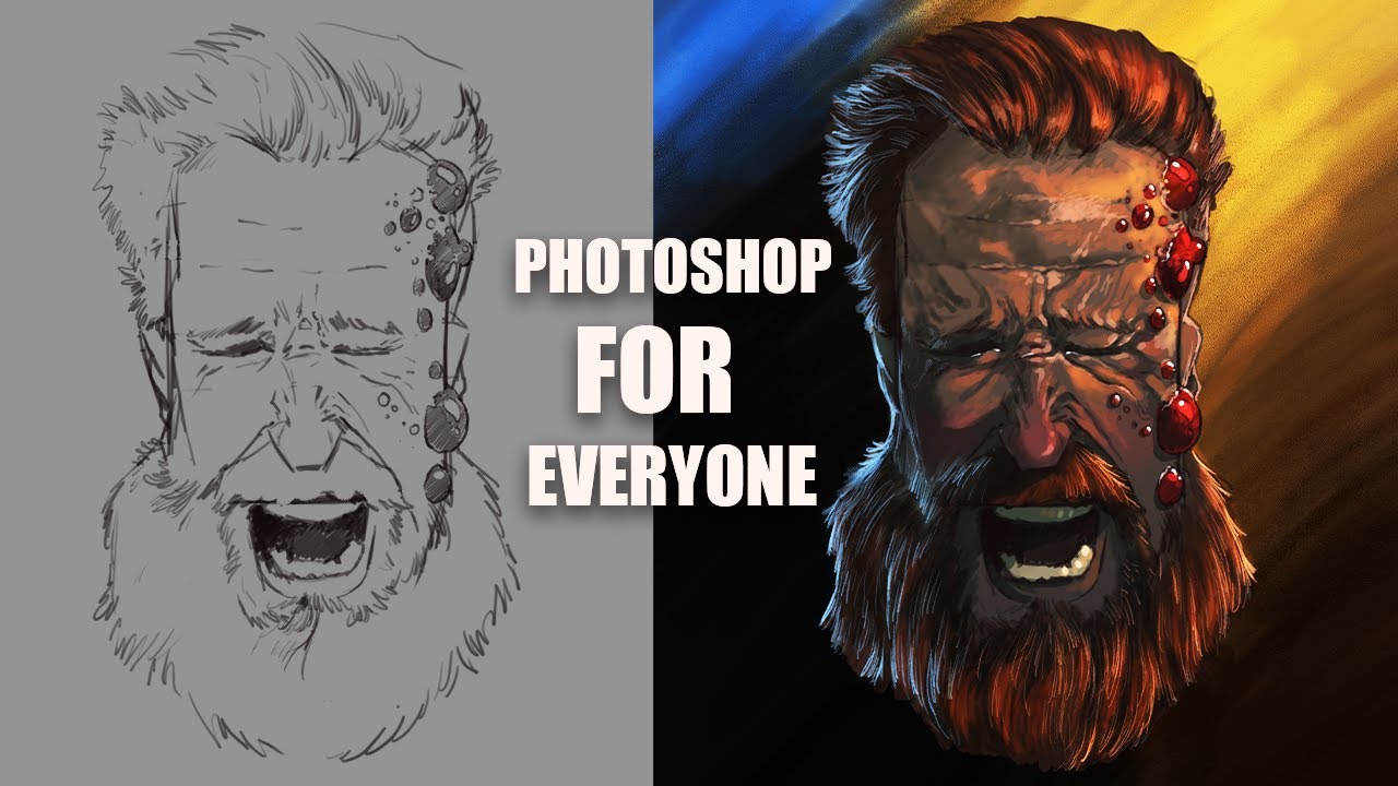 «Это лицо кричит от боли 😱 | Интенсивная цифровая живопись в Photoshop» | 