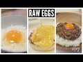 3 delicious ways to eat raw eggs | Silkie Chicken Eggs | vlog Japan | 烏骨鶏の卵を使った３品料理