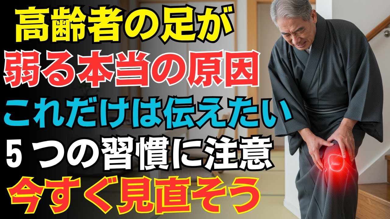 【要注意】足がどんどん弱くなる高齢者の共通習慣TOP5
