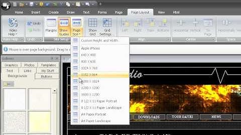 WebstudioTV: Page Layout Tab - Site Setup Group