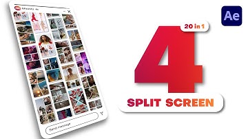 Vertical Multiscreen - 4 Split Screen | After Effects Template | Tutorial